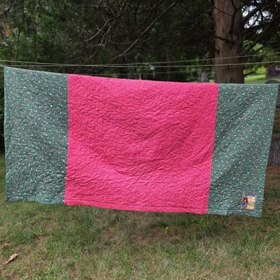 LOT 96L: Two Handmade Vintage Quilts