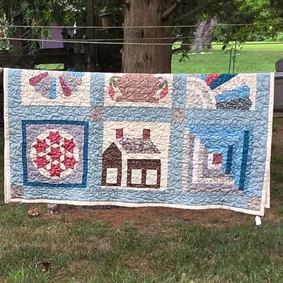 LOT 97L: Cozy Vintage Handmade Quilts