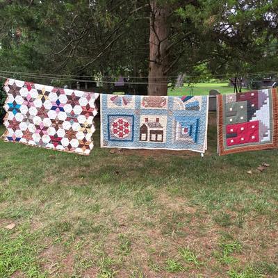 LOT 97L: Cozy Vintage Handmade Quilts