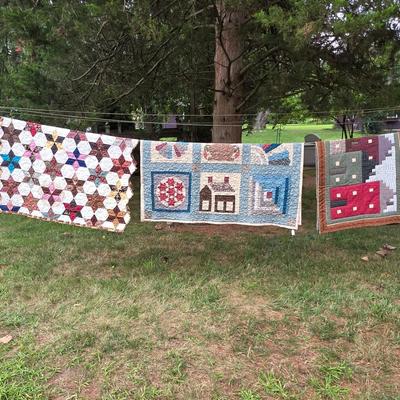 LOT 97L: Cozy Vintage Handmade Quilts