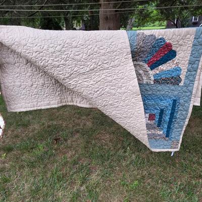 LOT 97L: Cozy Vintage Handmade Quilts
