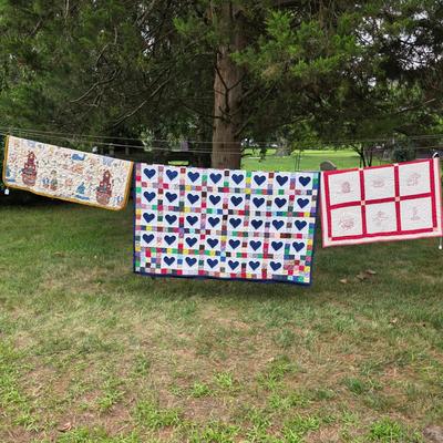 LOT 98S: Three Lovely Handmade Vintage Quilts