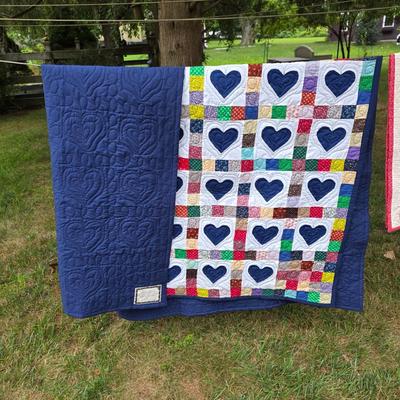 LOT 98S: Three Lovely Handmade Vintage Quilts