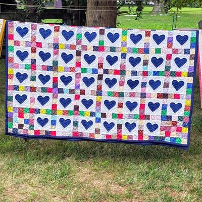LOT 98S: Three Lovely Handmade Vintage Quilts