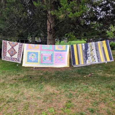 LOT 99S: Vintage Handmade Quilts & Table Runner