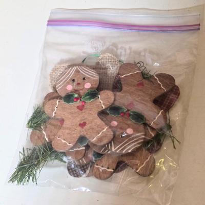 LOT 101S: Crate W/Gingerbread Door Stop, Ornaments, Table Mats, Stocking & More