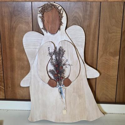 LOT 103S: Darling Finished Angel & One Ready To Finish Your Way, Along W/Smaller Angels, Stocking, Trivets & Decorative Box In A...