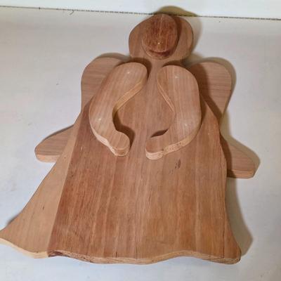 LOT 103S: Darling Finished Angel & One Ready To Finish Your Way, Along W/Smaller Angels, Stocking, Trivets & Decorative Box In A...