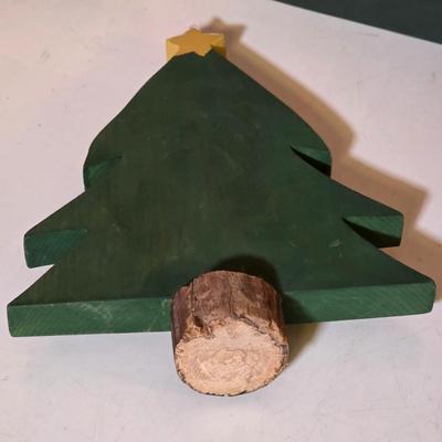 LOT 104S: Beautiful Christmas items, Includes Handmade Quilt Wall Hanging, Wooden Sled, Jar Of Jingle Bells & More