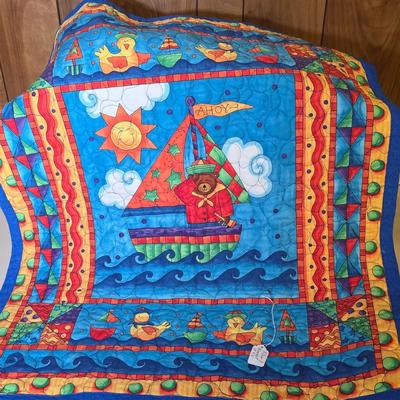 LOT 107S: Oh Baby! Sweet Handmade Quilts, 2 Quilted Photo Albums & A Pillow Matching W/Quilt