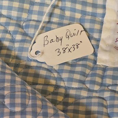 LOT 107S: Oh Baby! Sweet Handmade Quilts, 2 Quilted Photo Albums & A Pillow Matching W/Quilt