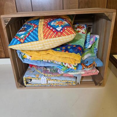 LOT 107S: Oh Baby! Sweet Handmade Quilts, 2 Quilted Photo Albums & A Pillow Matching W/Quilt