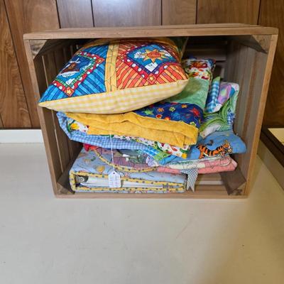 LOT 107S: Oh Baby! Sweet Handmade Quilts, 2 Quilted Photo Albums & A Pillow Matching W/Quilt