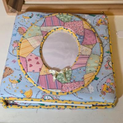 LOT 107S: Oh Baby! Sweet Handmade Quilts, 2 Quilted Photo Albums & A Pillow Matching W/Quilt