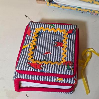 LOT 107S: Oh Baby! Sweet Handmade Quilts, 2 Quilted Photo Albums & A Pillow Matching W/Quilt