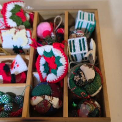 LOT 108S: Fun Drawer Loaded W/Handmade, Crocheted Ornaments