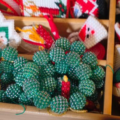 LOT 108S: Fun Drawer Loaded W/Handmade, Crocheted Ornaments