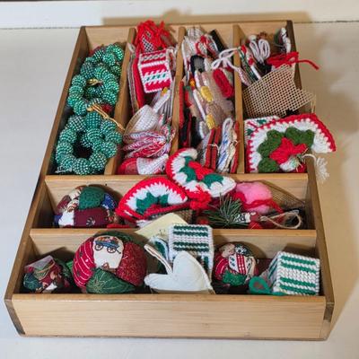 LOT 108S: Fun Drawer Loaded W/Handmade, Crocheted Ornaments