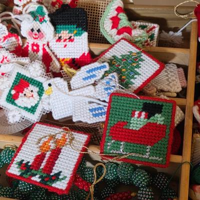 LOT 108S: Fun Drawer Loaded W/Handmade, Crocheted Ornaments