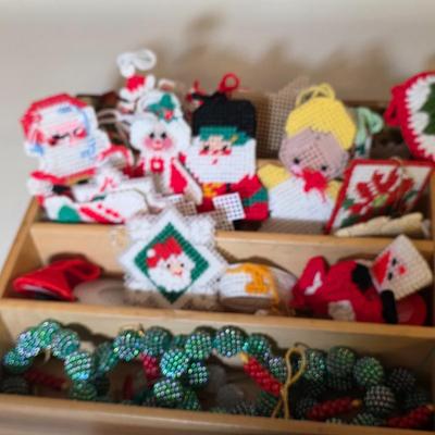 LOT 108S: Fun Drawer Loaded W/Handmade, Crocheted Ornaments