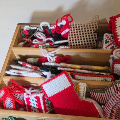 LOT 108S: Fun Drawer Loaded W/Handmade, Crocheted Ornaments
