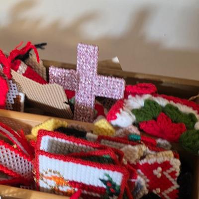 LOT 108S: Fun Drawer Loaded W/Handmade, Crocheted Ornaments