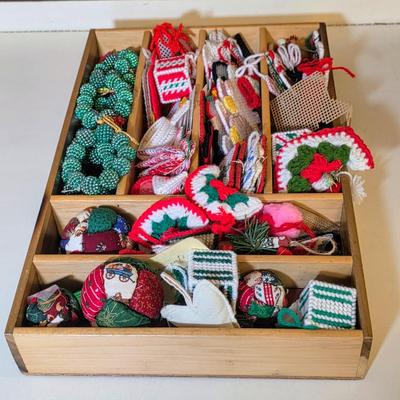 LOT 108S: Fun Drawer Loaded W/Handmade, Crocheted Ornaments