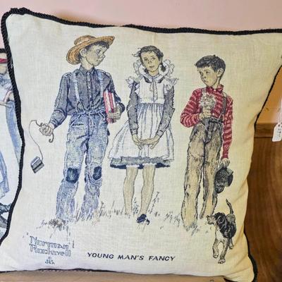 LOT 110S: Beautiful Pillows, Includes 2 Norman Rockwell Pillows, Wildlife & More