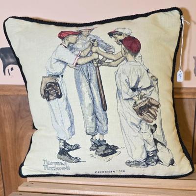 LOT 110S: Beautiful Pillows, Includes 2 Norman Rockwell Pillows, Wildlife & More