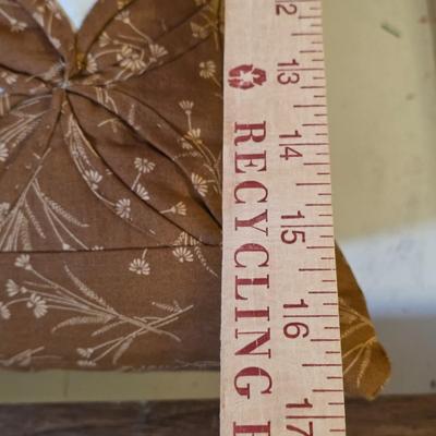 LOT 111S: Four Beautifully Handmade Pillows W/Hand Painted Crate