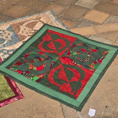 LOT 116S: Vintage Hand Made Quilts W/Adorable Stuffed Corn & Quilt Ladder
