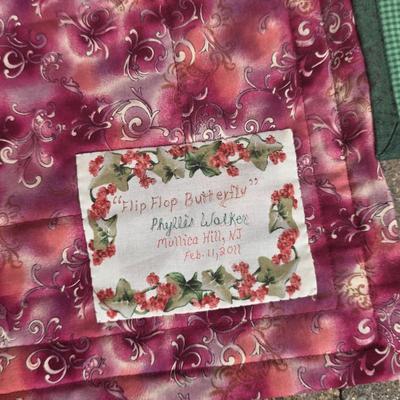 LOT 116S: Vintage Hand Made Quilts W/Adorable Stuffed Corn & Quilt Ladder