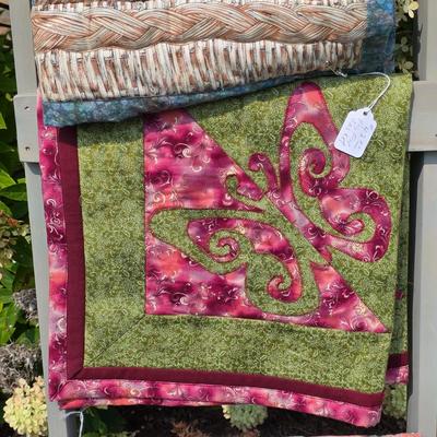 LOT 116S: Vintage Hand Made Quilts W/Adorable Stuffed Corn & Quilt Ladder