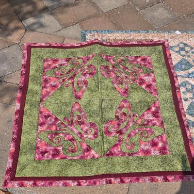 LOT 116S: Vintage Hand Made Quilts W/Adorable Stuffed Corn & Quilt Ladder