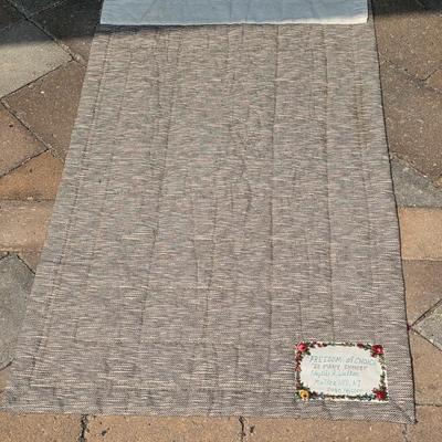 LOT 117S: Lovely Vintage Quilt Rack & Hand Made Quilts