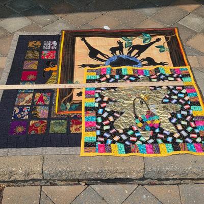 LOT 117S: Lovely Vintage Quilt Rack & Hand Made Quilts