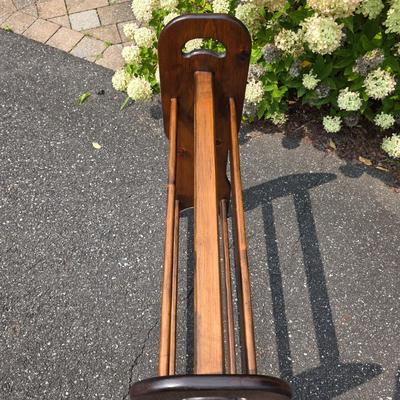 LOT 117S: Lovely Vintage Quilt Rack & Hand Made Quilts