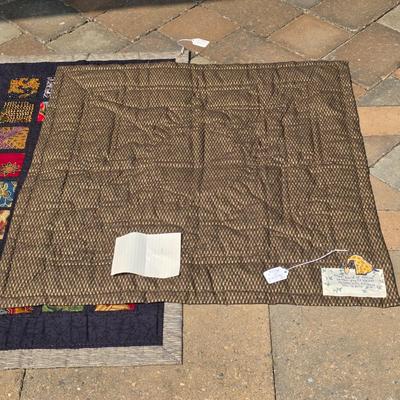 LOT 117S: Lovely Vintage Quilt Rack & Hand Made Quilts