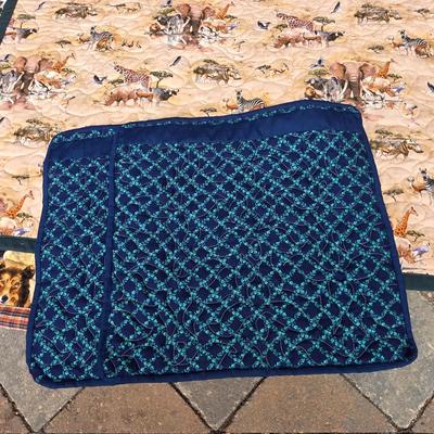 LOT 118S: Vintage Standing Ladder Quilt Rack W/Handmade Lap Quilts