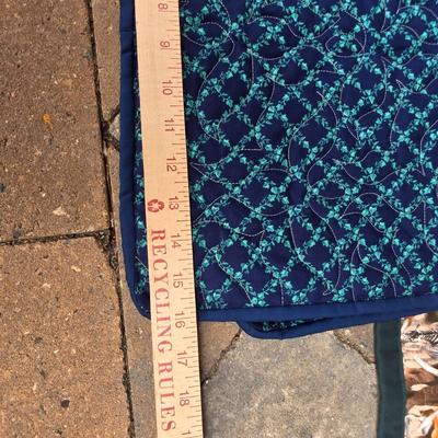 LOT 118S: Vintage Standing Ladder Quilt Rack W/Handmade Lap Quilts