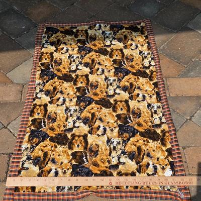 LOT 118S: Vintage Standing Ladder Quilt Rack W/Handmade Lap Quilts