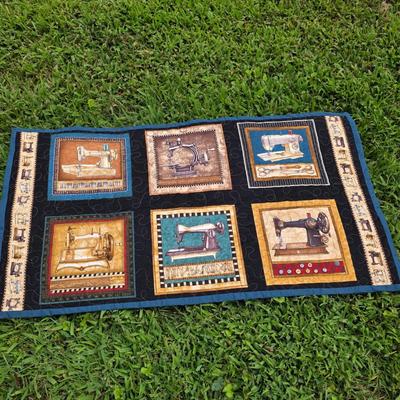 LOT 122S: Sew Many Cute Quilts! Vintage/Handmade Quilts W/Unique Details & Quilt Rack