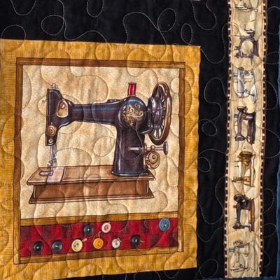 LOT 122S: Sew Many Cute Quilts! Vintage/Handmade Quilts W/Unique Details & Quilt Rack