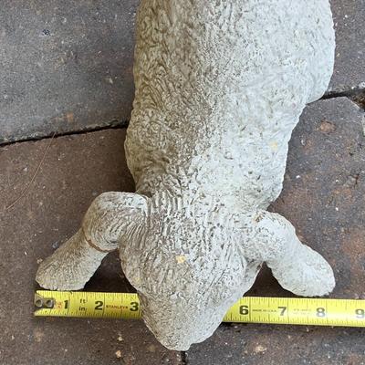 LOT 125S: Vintage Primitive Outdoor Electric Lamp Post, Along W/Decorative Lop Ear Bunny Figure