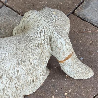 LOT 125S: Vintage Primitive Outdoor Electric Lamp Post, Along W/Decorative Lop Ear Bunny Figure