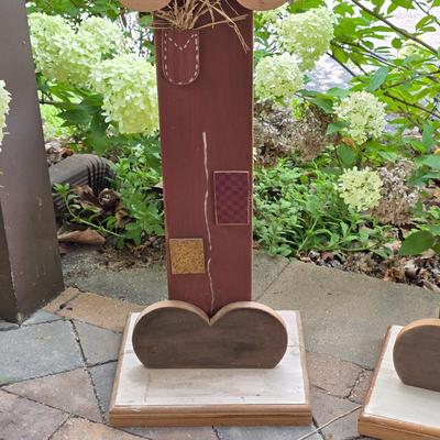 LOT 126S: Got Straw? Two Very Adorable, Vintage, Welcome Sign Scare Crows