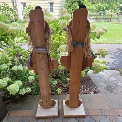 LOT 126S: Got Straw? Two Very Adorable, Vintage, Welcome Sign Scare Crows