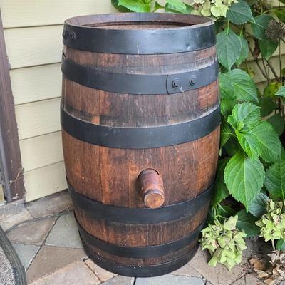 LOT 128S: Antique/Vintage Open Wood Barrel, Milking Stool, Leather/Wooden Draft Horse/Mule Yoke & Harness Pieces