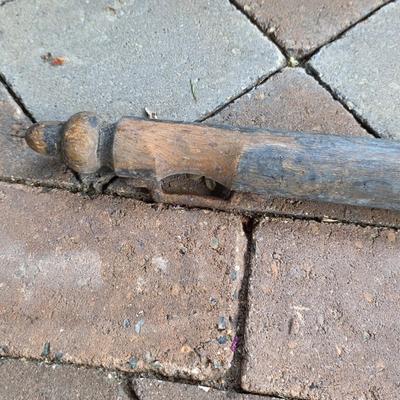 LOT 128S: Antique/Vintage Open Wood Barrel, Milking Stool, Leather/Wooden Draft Horse/Mule Yoke & Harness Pieces
