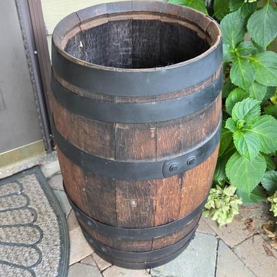 LOT 128S: Antique/Vintage Open Wood Barrel, Milking Stool, Leather/Wooden Draft Horse/Mule Yoke & Harness Pieces